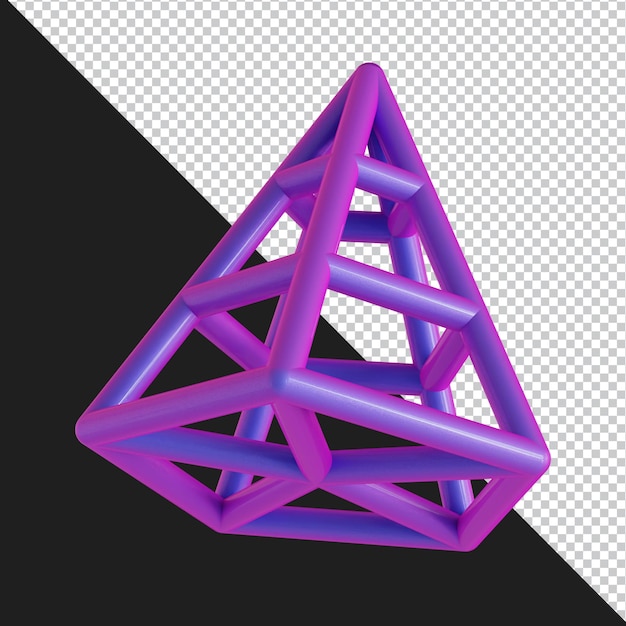PSD rendu 3d de conception de matériau dégradé futuriste de forme géométrique abstraite