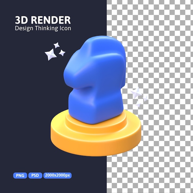 Rendu 3D - conception Thinking Strategi Icon