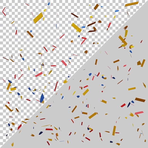 Rendu 3d De Confettis Avec Un Style Moderne