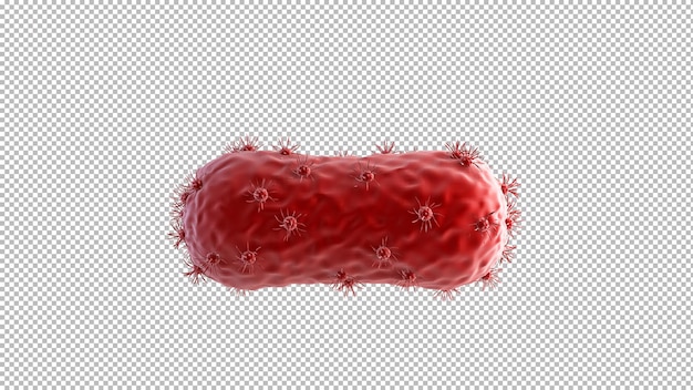 PSD rendu 3d corona virus isolé background3d rendu