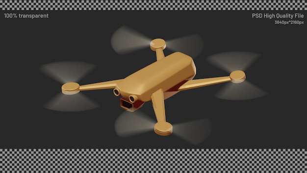 PSD rendu 3d d'un drone volant