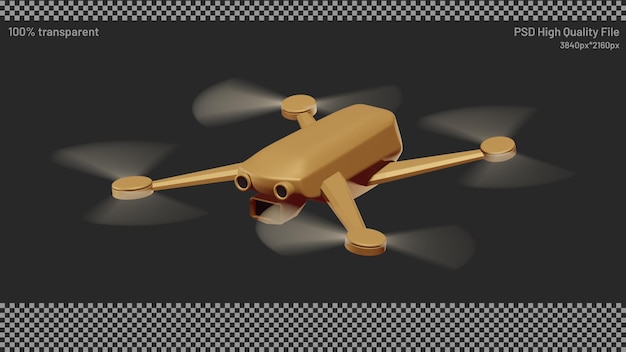 PSD rendu 3d d'un drone volant