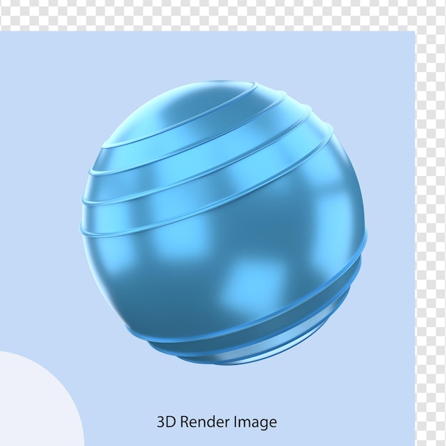 PSD rendu 3d du ballon de fitness gym