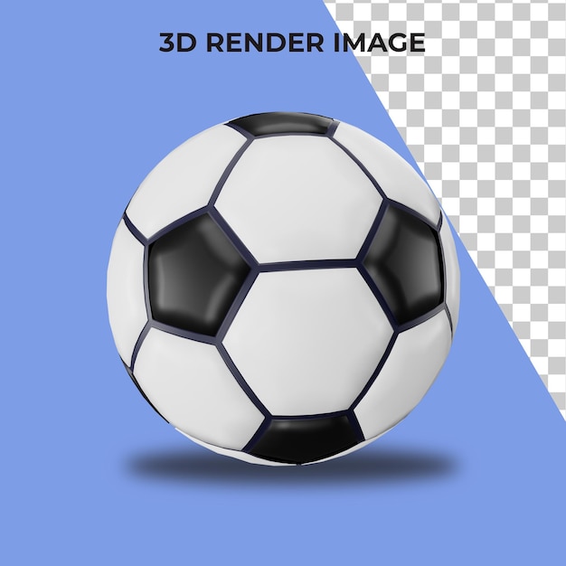 Rendu 3d Du Ballon De Football Premium Psd