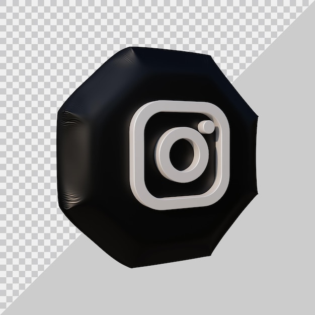 Rendu 3D du ballon icône instagram