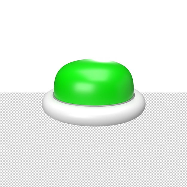 Rendu 3d du bouton vert Rendu 3d du bouton vert