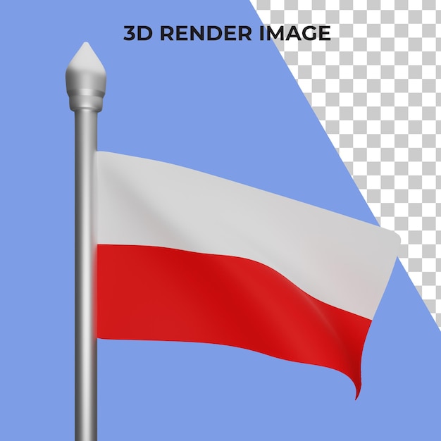 Rendu 3d Du Concept De Drapeau De La Pologne Fête Nationale De La Pologne