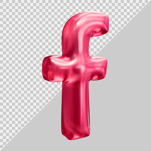 Rendu 3d Du Concept De Médias Sociaux Icône Facebook