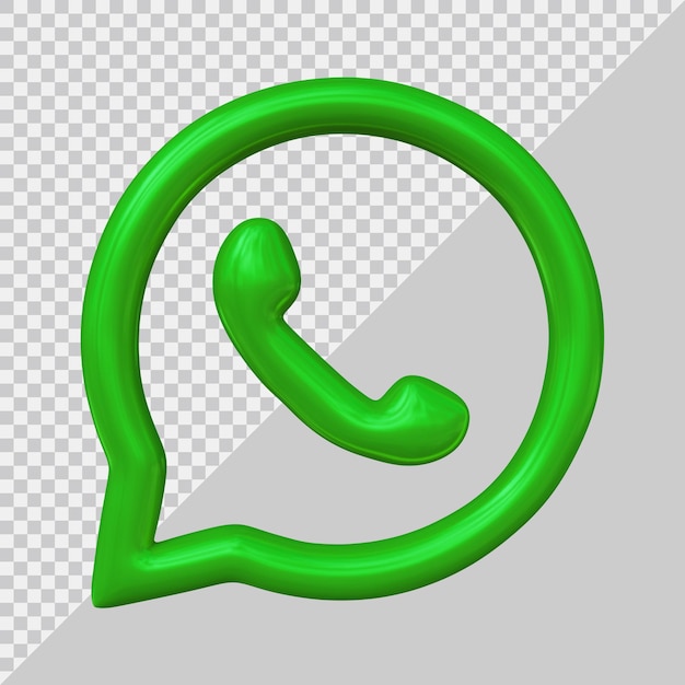 Rendu 3d Du Concept De Médias Sociaux Icône Whatsapp