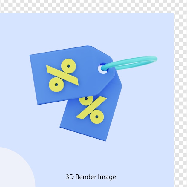 Rendu 3d Du Coupon De Réduction Du Commerce électronique