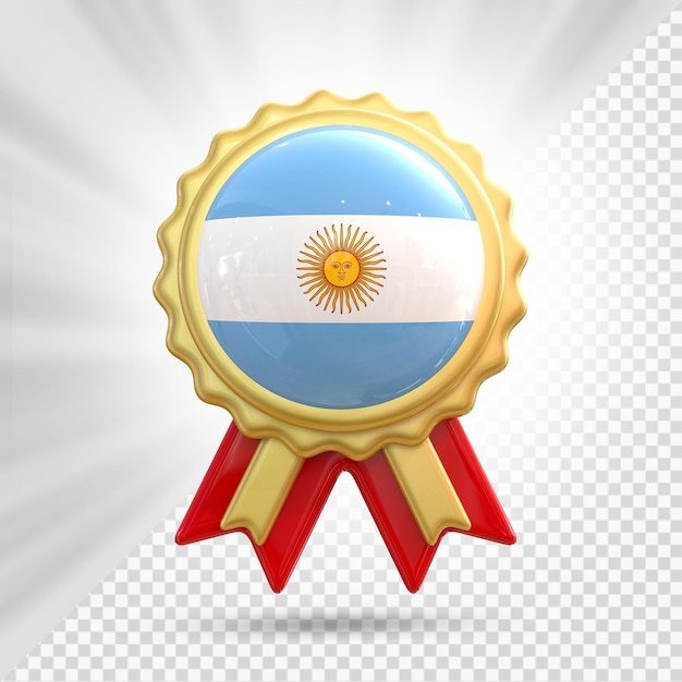 PSD rendu 3d du drapeau argentin