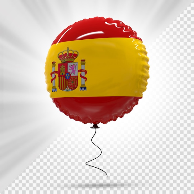 PSD rendu 3d du drapeau de ballon espagne