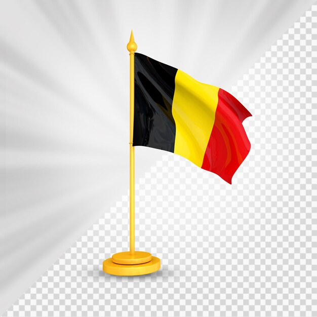 PSD rendu 3d du drapeau belge