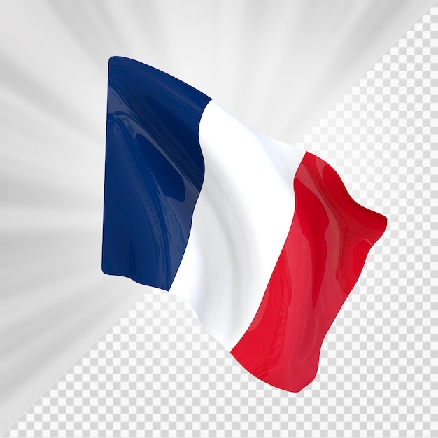 PSD rendu 3d du drapeau français