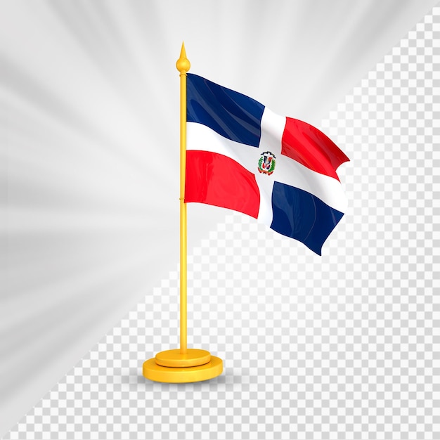 Rendu 3d Du Drapeau De La République Dominicaine