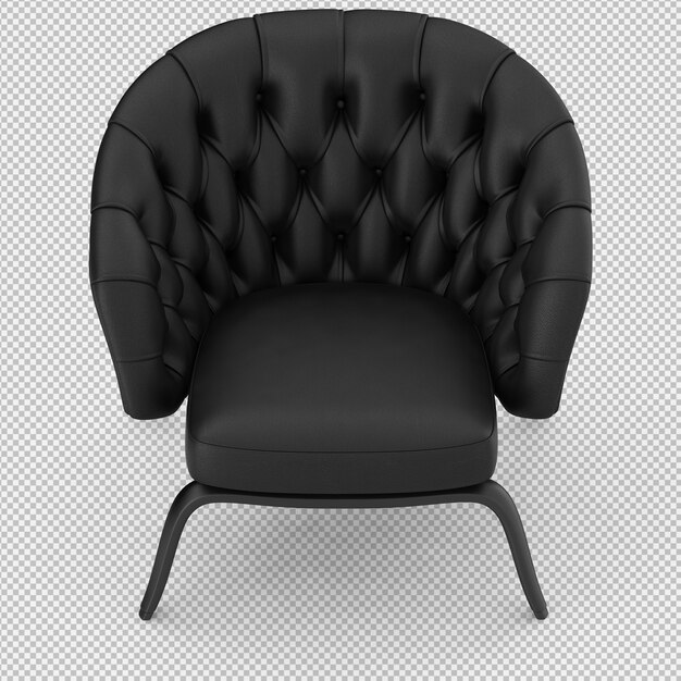 PSD rendu 3d du fauteuil isométrique