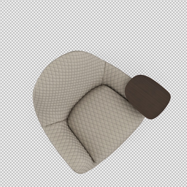 Rendu 3d Du Fauteuil Isométrique