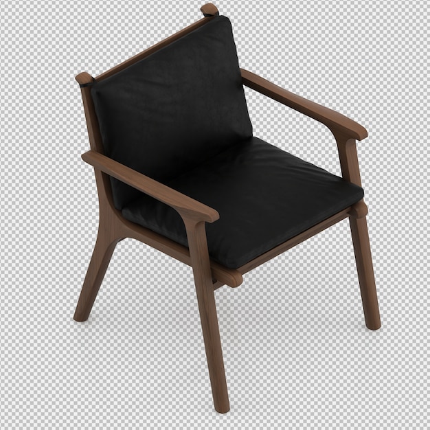 Rendu 3D du fauteuil isométrique