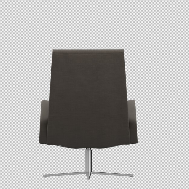 Rendu 3d Du Fauteuil Isométrique