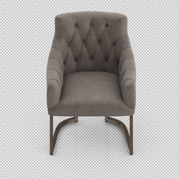 Rendu 3d Du Fauteuil Isométrique