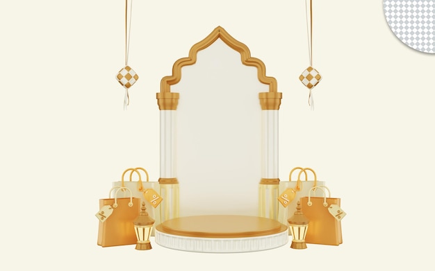 rendu 3d du fond islamique pour le ramadan kareem eid al fitr