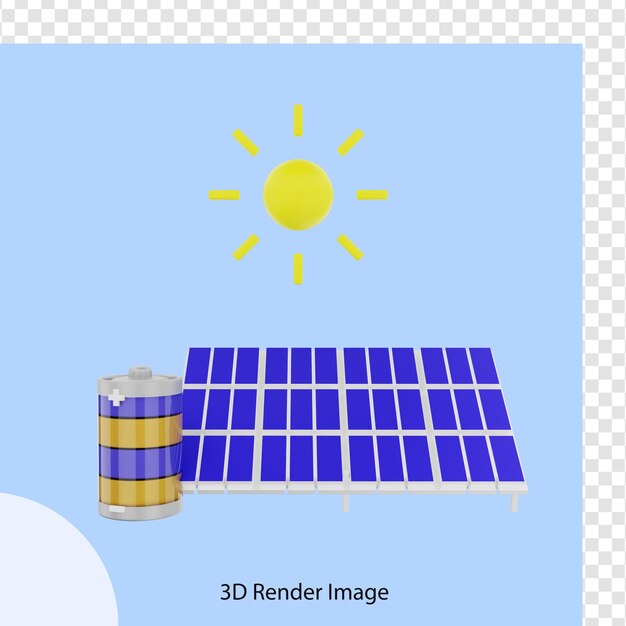 PSD rendu 3d du jour de la terre des énergies renouvelables