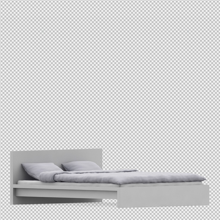 PSD rendu 3d du lit
