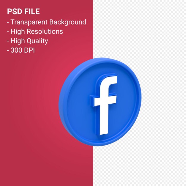 Rendu 3d Du Logo Facebook