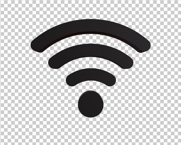 PSD rendu 3d du logo wifi