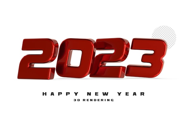 Rendu 3D du nouvel an numéro 2023