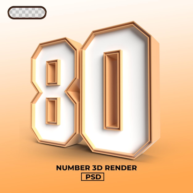 Rendu 3D du numéro 80