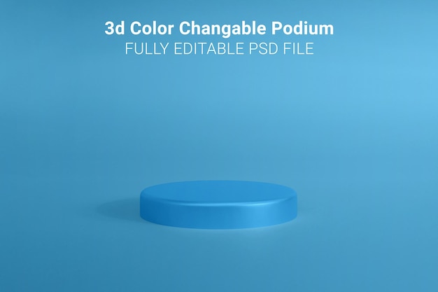 Rendu 3d du podium à couleurs variables