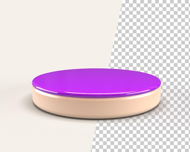 rendu 3d du produit de scène violet