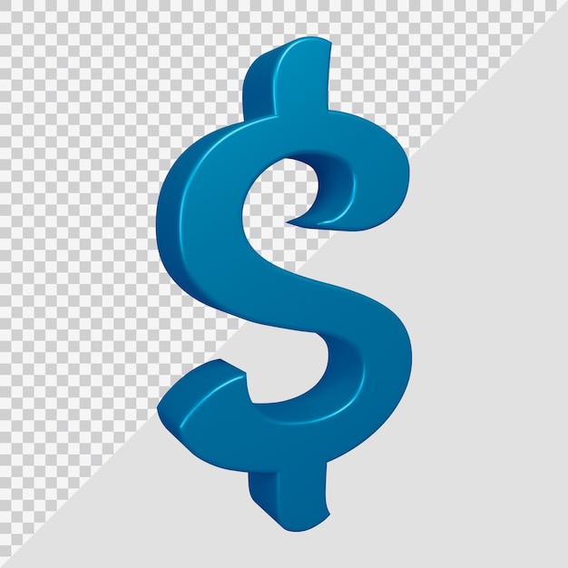 Rendu 3d Du Symbole Du Dollar