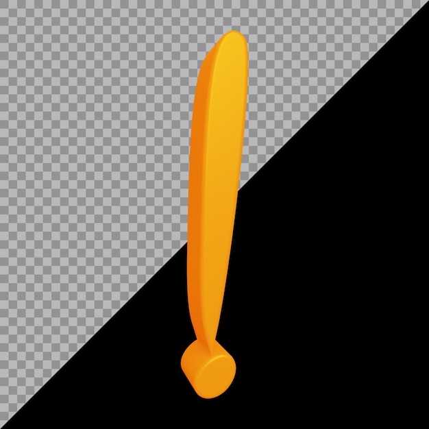 Rendu 3d Du Symbole Du Point D'exclamation