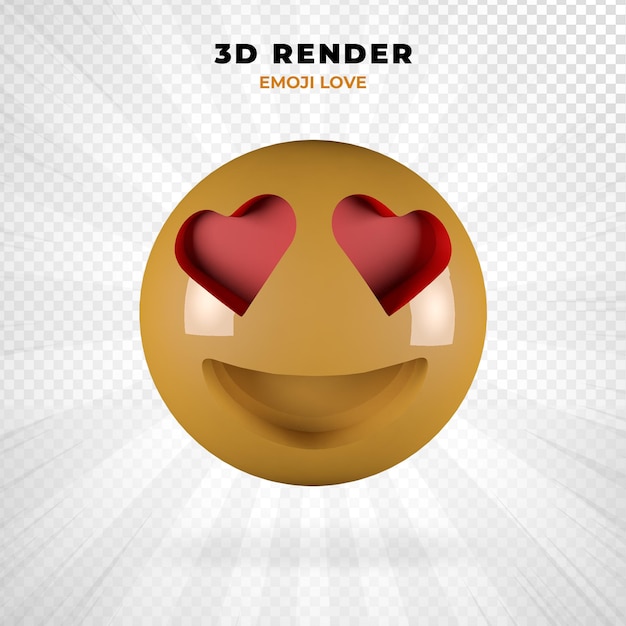 PSD rendu 3d du symbole emoji psd