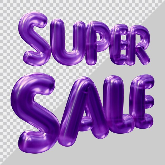 Rendu 3d Du Texte De Super Vente Avec Un Style Moderne