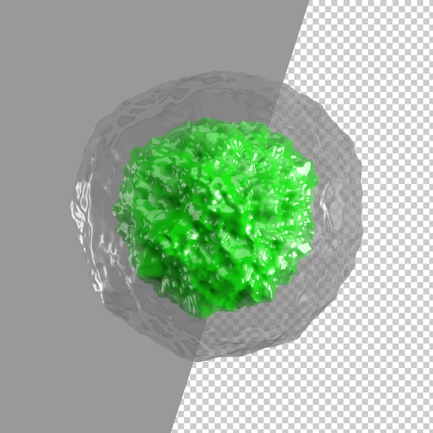 Rendu 3D du virus