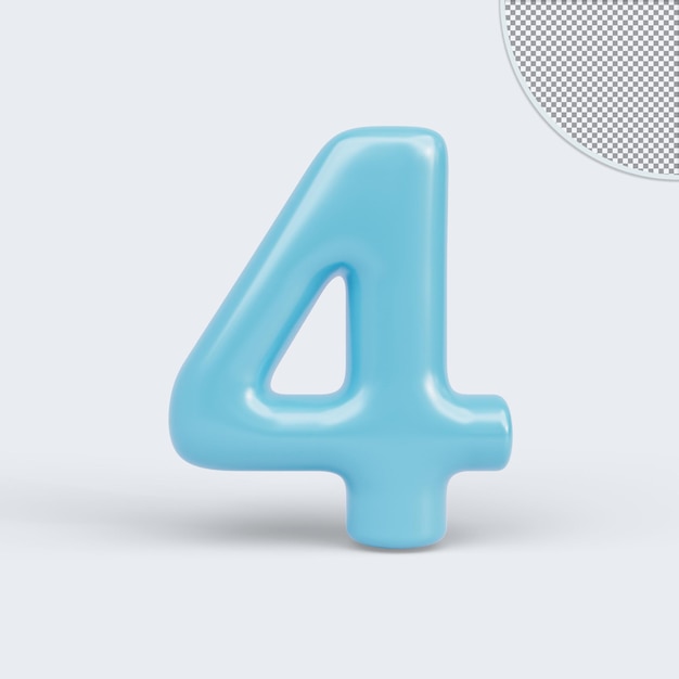 Rendu 3D de l'effet de texte doux brillant numéro 4