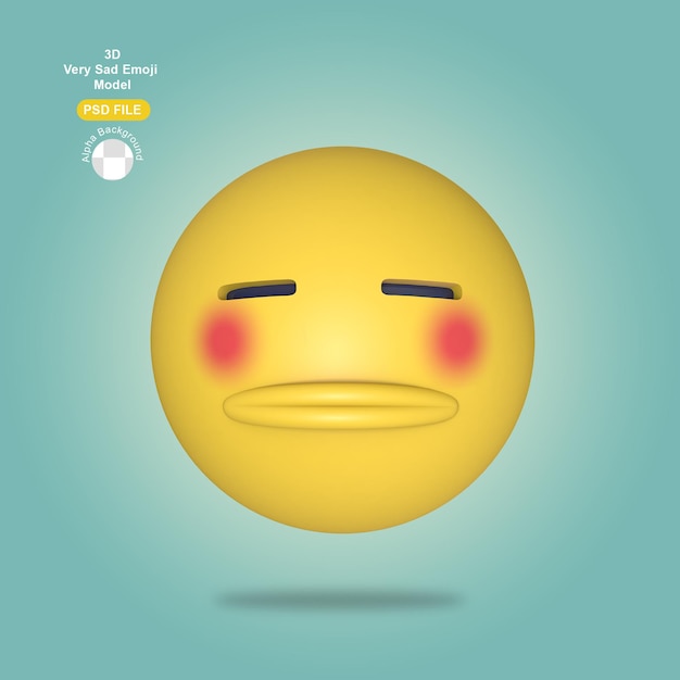 Rendu 3d Emoji Déçu