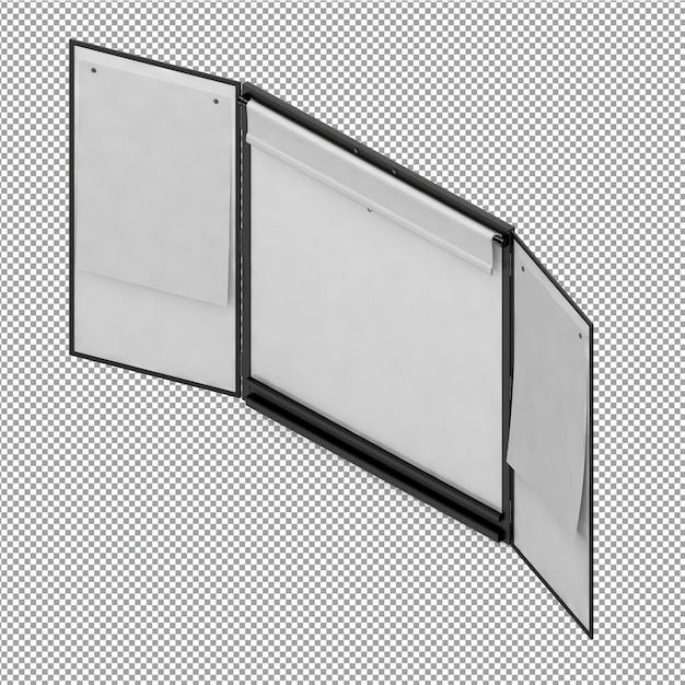 Rendu 3d D'équipement De Bureau Isométrique