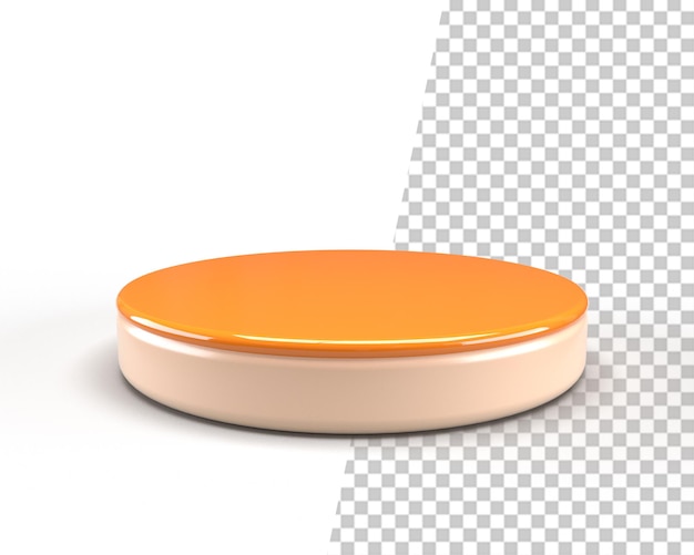 rendu 3d de l'étape du produit poduim or