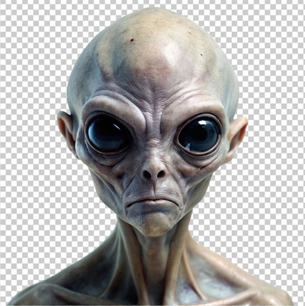 PSD un rendu 3d d'un extraterrestre sur un fond transparent