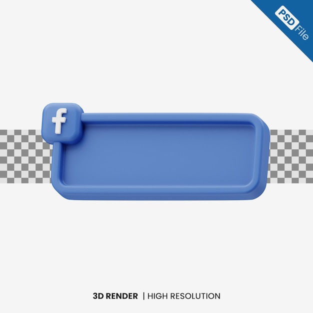 Rendu 3d Facebook Avec Zone De Texte