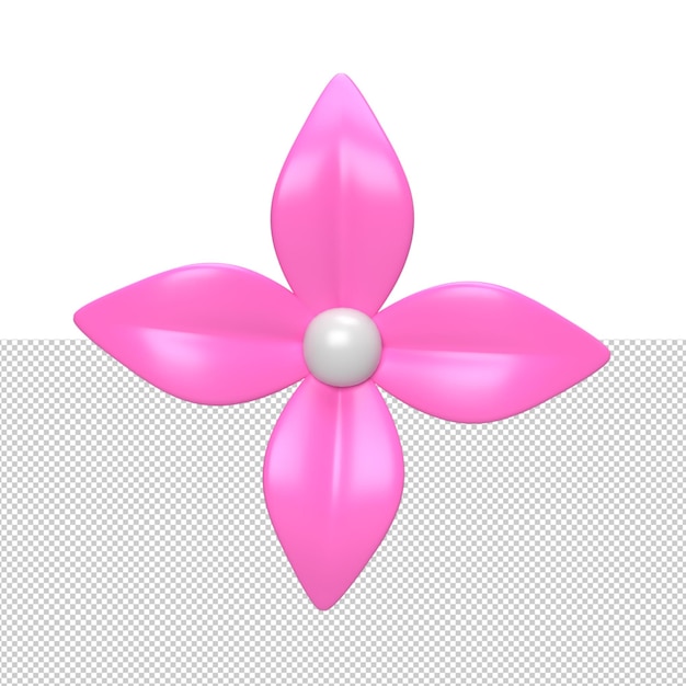 Rendu 3d Fleur Rose