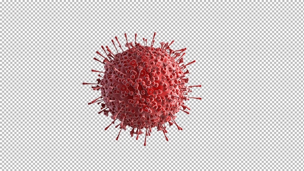 PSD rendu 3d fond isolé du virus corona