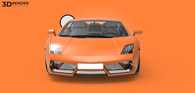 PSD rendu 3d fond transparent de voiture de sport