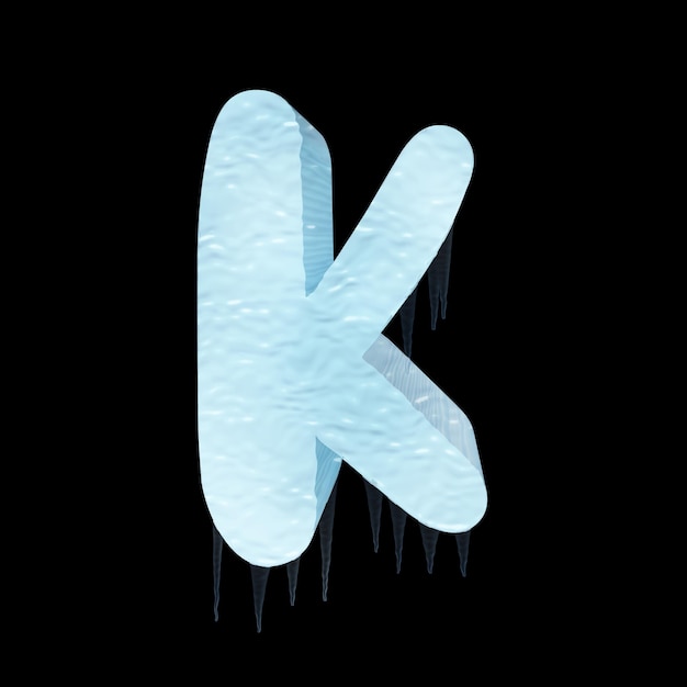 Rendu 3d De La Fontaine De Glace Lettres K