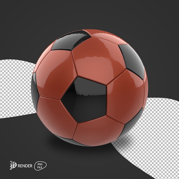 PSD rendu 3d de football isolé isolé