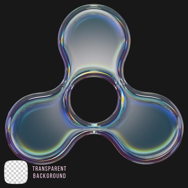 Le rendu 3D de la forme de verre dispersé y2k sur fond transparent